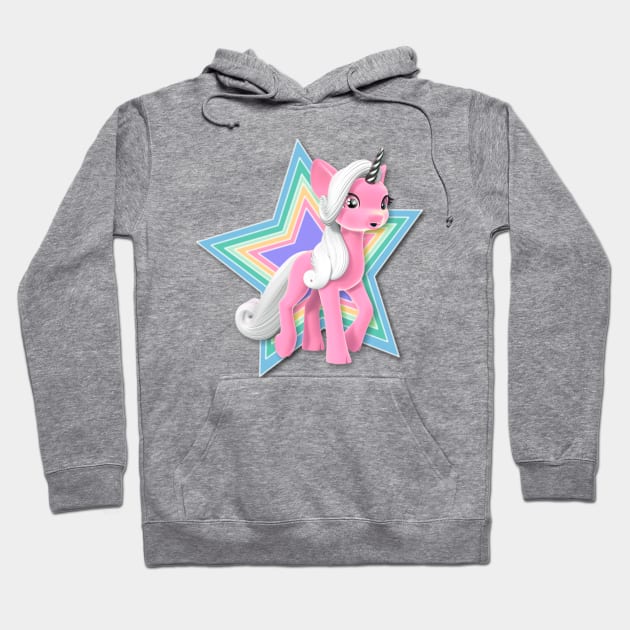 Super Star Pink Unicorn Hoodie by AlondraHanley